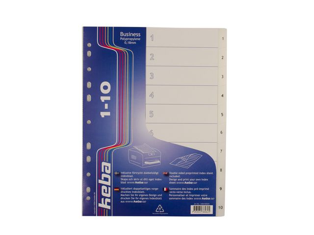 KEBA Plastregister Business A4 PP 0,18mm 1-10 flikar, st