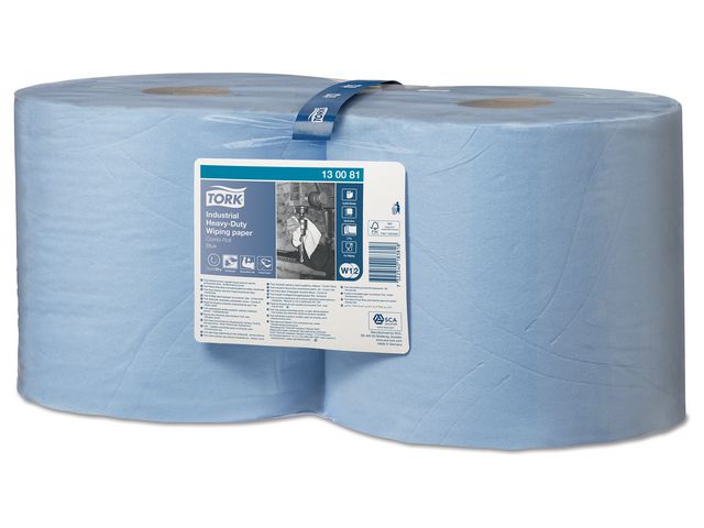 Tork Industritorkrulle Extra Kraftigt W1/2 blå, fp om 2 x 119 m
