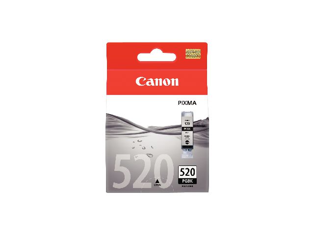 Canon Bläckpatron PIXMA PGI-520 BK, 2932B001, ChromaLife100+-bläck, svart, singelförpackning, st