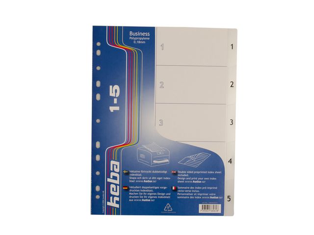 KEBA Plastregister Business A4 PP 0,18mm 1-5 flikar, st