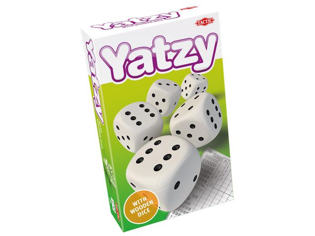 TACTIC Spel Yatzy med trätärningar, st