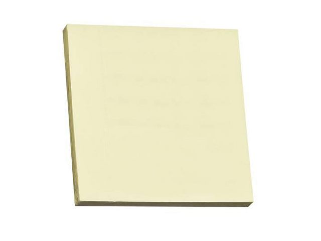 Notes Standard 76x76mm gul 100bl, block om 100 blad