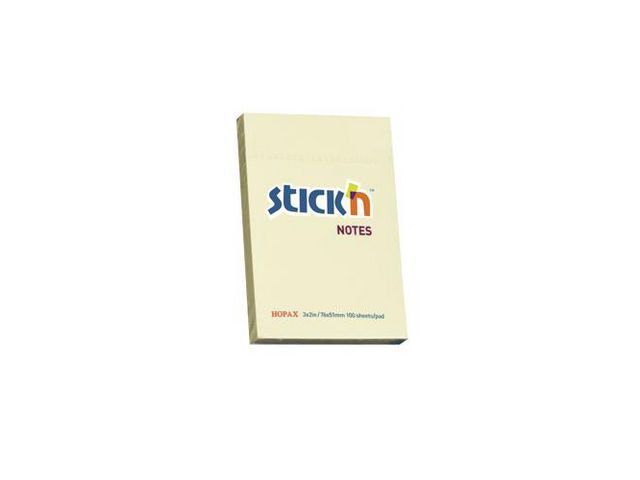 Stick'N Notes STICK`N 51x76mm gul, st