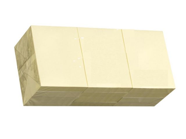 Notes Standard 38x51mm gul 100bl, block om 100 blad