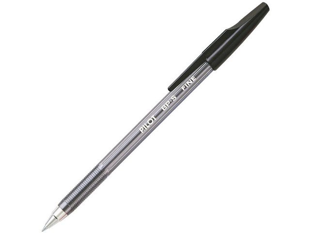 Pilot Kulpenna, BP-S med stift, tunn spets på 0,7 mm, svart, st