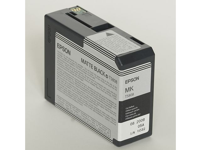 Epson Bläckpatron, T5808, UltraChrome, matt svart, C13T580800, st