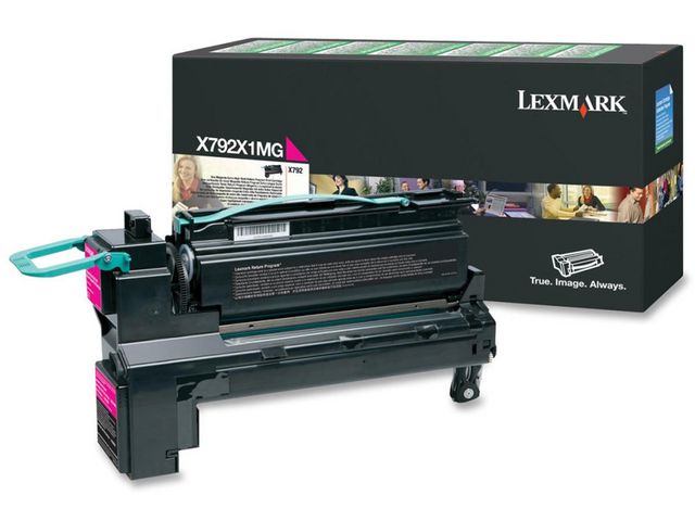 Lexmark Toner, hög kapacitet, magenta, singelförpackning, X792X1MG, st