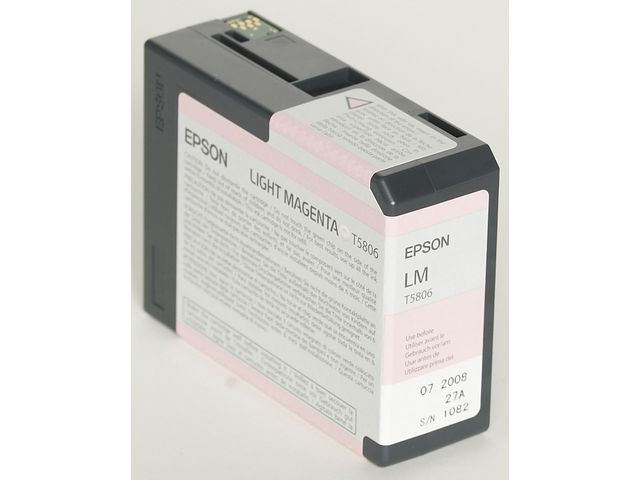 Epson Bläckpatron, T5806, ljus magenta, singelförpackning, C13T580600, st