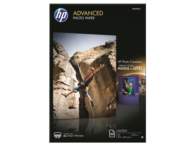 HP Fotopapper Q8697A A3 250g, fp om 20 blad