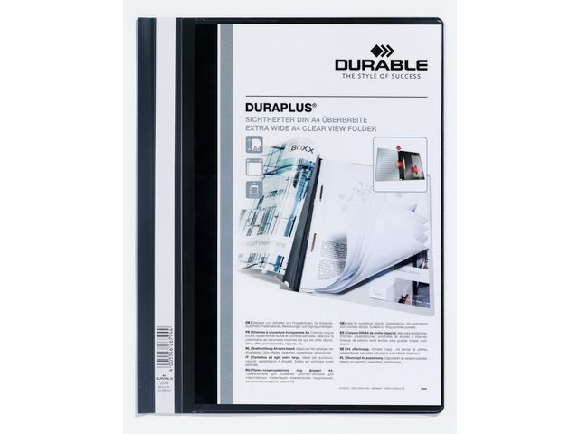 Durable Offertmapp DURAPLUS EU m.ficka A4+ svart, st