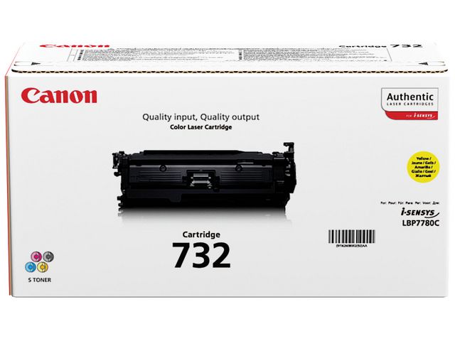 Canon Toner, 732 Y, gul, singelförpackning, 6260B002, st