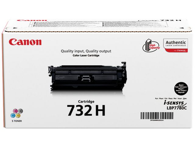 Canon Toner, 732 BK H, hög kapacitet, svart, 6264B002, st