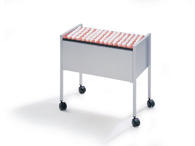 Durable Economy hängmappsvagn i stål A4 för 80 mappar 66x37x59cm grå, st