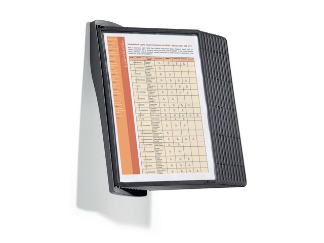 Durable SHERPA® STYLE WALL 10-visningspaneler, A4, svart, st