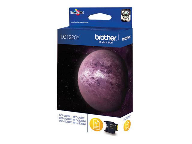 Brother Bläckpatron, 1220Y, Innobella™, gul, singelförpackning, LC1220Y, st