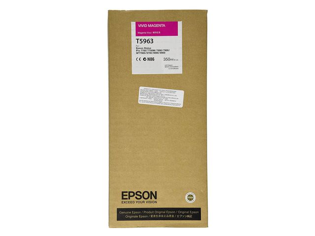 Epson Bläckpatron, T5963, levande magenta, singelförpackning, C13T596300, st