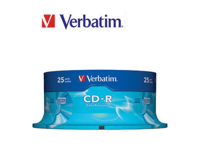 Verbatim CD-R 700 MB, 52X spindel, fp om 25 st