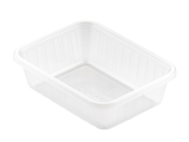 Duni Matbehållare, Fixpack, 350 ml, engångsbruk, 146 x 110 x 6 mm, genomskinlig, fp om 50 st