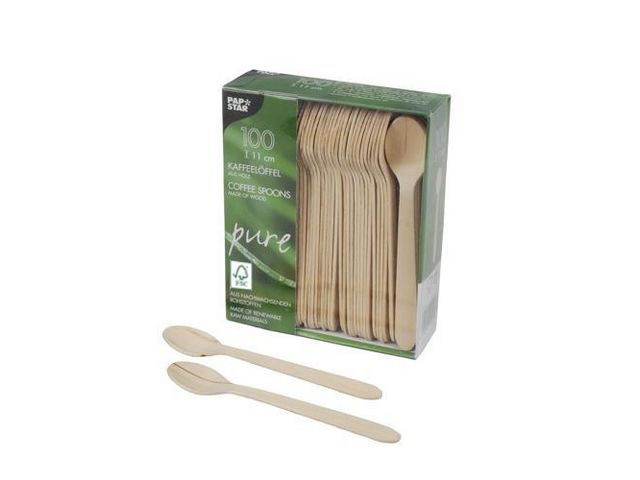 PAPSTAR Bestick kaffesked FSC 11cm, fp om 100 st