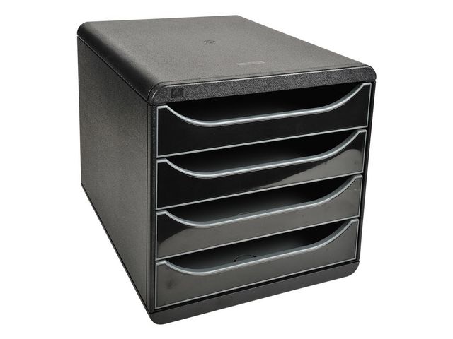Exacompta Blankettbox BIGBOX 4 lådor svart glossy, st