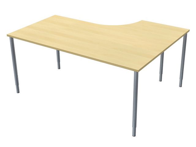 LANAB DESIGN Skrivbord Vänster 160x120cm björklaminat/grå, st