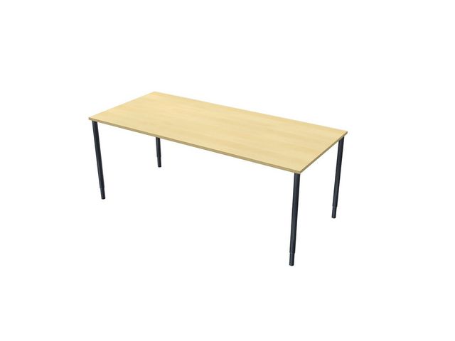 LANAB DESIGN Skrivbord fristående 1800x800mm björkfa/svart, st