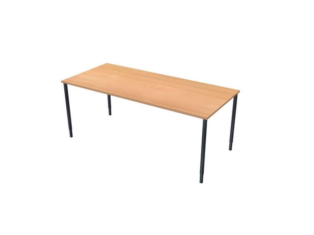 LANAB DESIGN Skrivbord Fristående 180x80cm boklam/svart, st