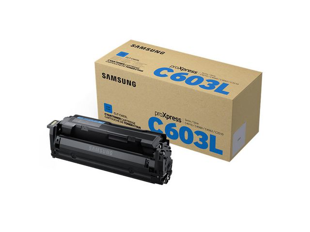 Samsung Tonerkassett, CLT-C603L, SU080A, cyan, singelförpackning, hög kapacitet, st