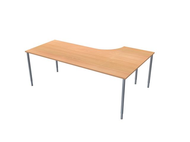 LANAB DESIGN Skrivbord frist V 2x1,2x0,8x0,6m bokl/grå, st