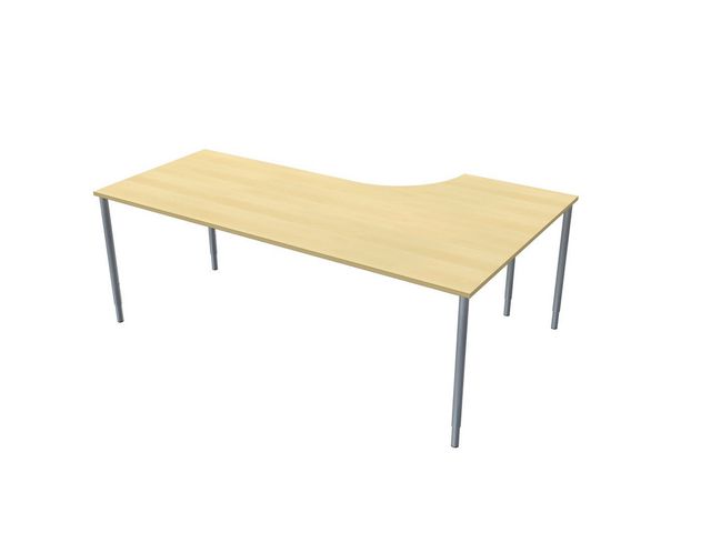 LANAB DESIGN Skrivbord Vänster 200x120cm björklaminat/grå, st