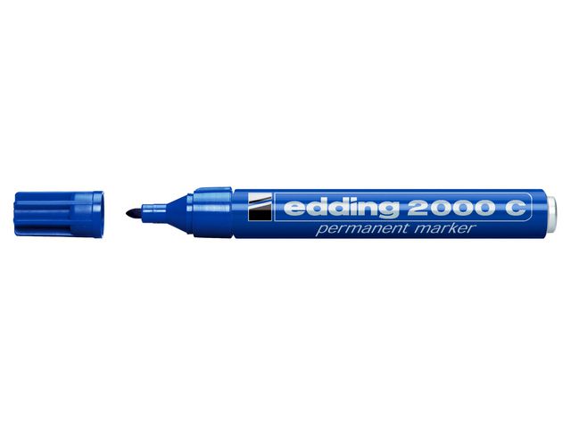 edding Märkpenna Permanent 2000 C med 1,5 - 3 mm, blå, st