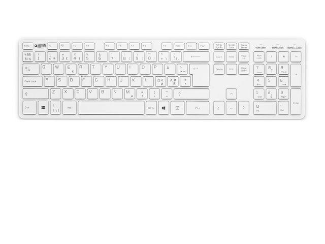 jobmate by Matting Tangentbord slim kabel vit, st