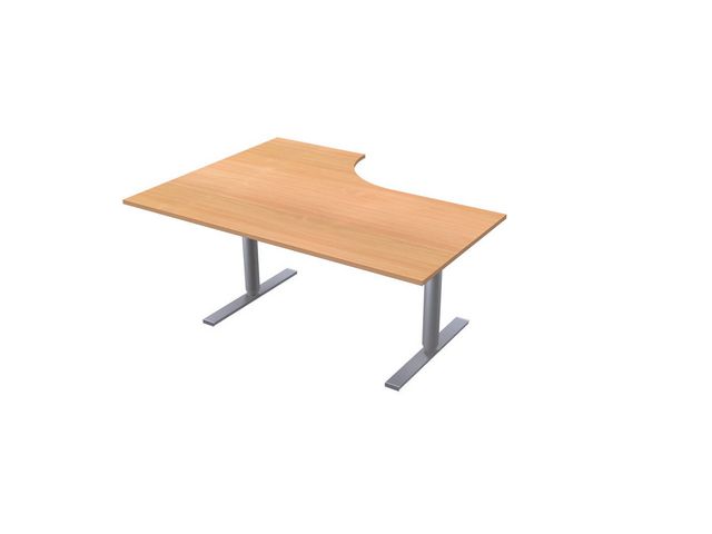 LANAB DESIGN Skrivbord El H 1,6x1,2x0,8x0,6m bokl/grå, st