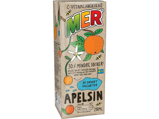 MER Fruktdryck Apelsin 20cl, fp om 20 ml