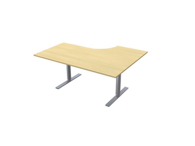 LANAB DESIGN Skrivbord El Vänster 160x120cm björklam/grå, st