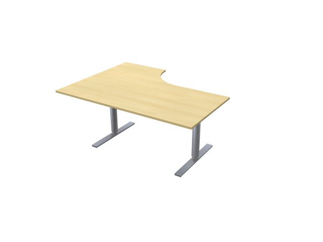 LANAB DESIGN Skrivbord El Höger 160x120cm björklaminat/grå, st