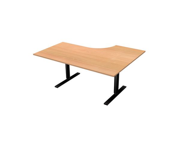LANAB DESIGN Skrivbord El Vänster 160x120cm boklam/svart, fp om 2 st