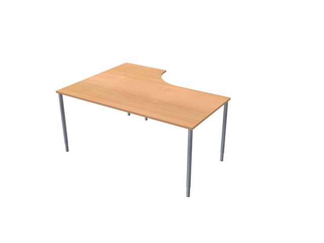 LANAB DESIGN Skrivbord frist H 1,6x1,2x0,8x0,6m bokl/grå, st