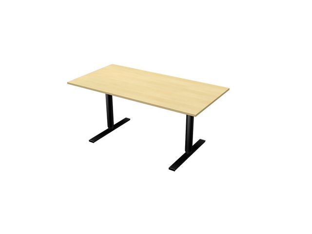LANAB DESIGN Skrivbord El 160x80cm björklaminat/svart, fp om 2 st