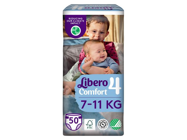 Libero Blöja Comfort S4 7-11kg, fp om 50 st