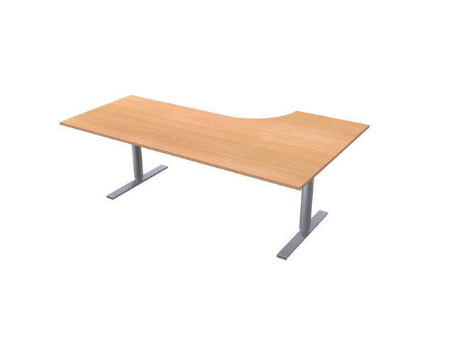 LANAB DESIGN Skrivbord El V 2x1,2x0,8x0,6m boklaminat/grå, st