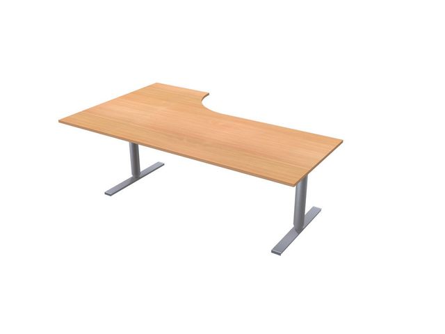LANAB DESIGN Skrivbord El H 2x1,2x0,8x0,6m bokfa/grå, fp om 2 st