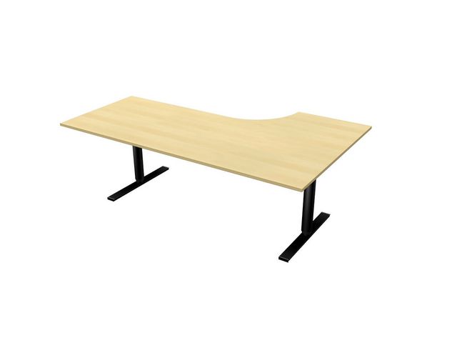 LANAB DESIGN Skrivbord El V 2x1,2x0,8x0,6m björkla/svart, fp om 2 st