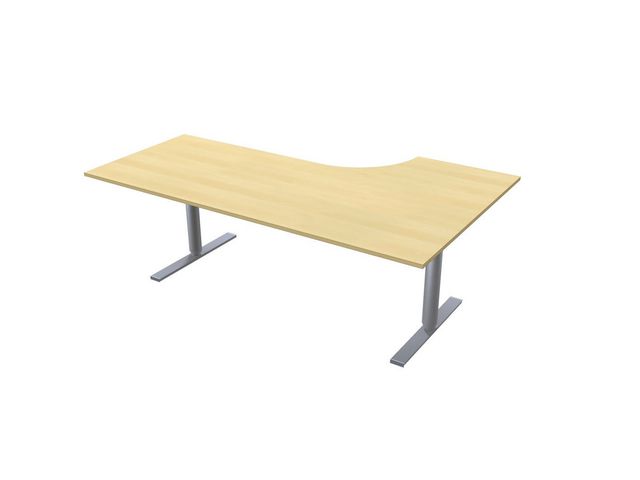 LANAB DESIGN Skrivbord El Vänster 200x120cm björkfanér/grå, fp om 2 st