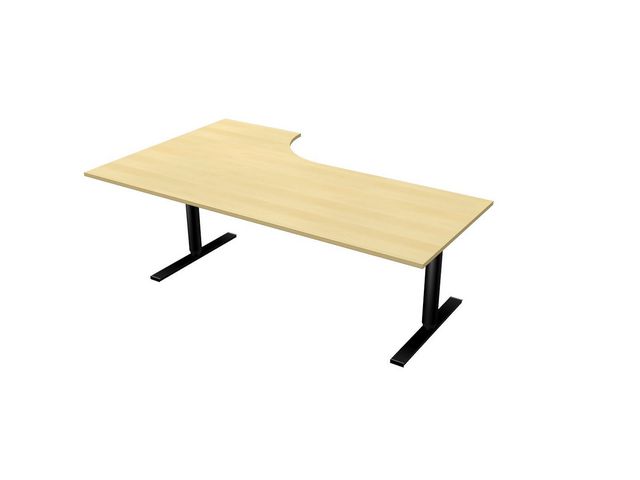 LANAB DESIGN Skrivbord El H 2x1,2x0,8x0,6m björkla/svart, fp om 2 st