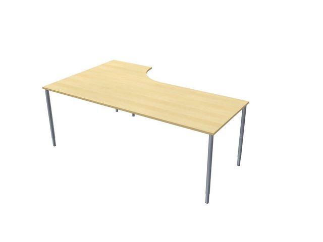 LANAB DESIGN Skrivbord Höger 200x120cm björklaminat/grå, st