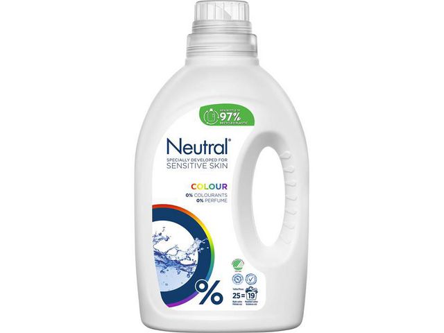 Neutral Tvättmedel Colour flytande 1L, flaska om 1000 ml