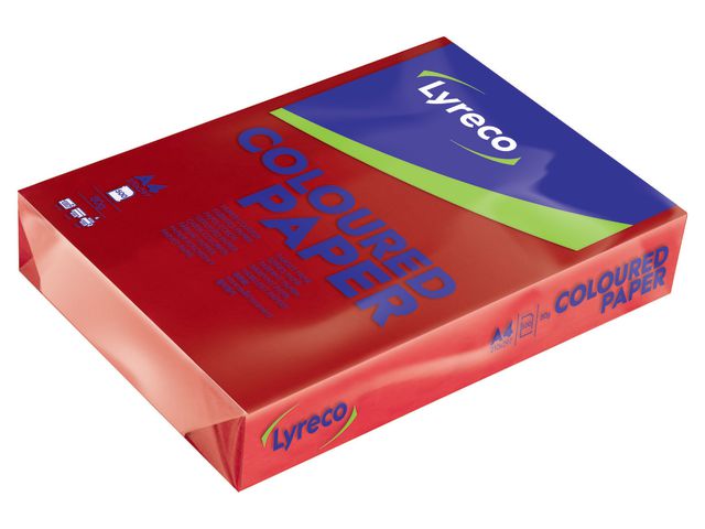 Lyreco Kopieringspapper A4 80g ohålat körsbär, bunt om 500 blad