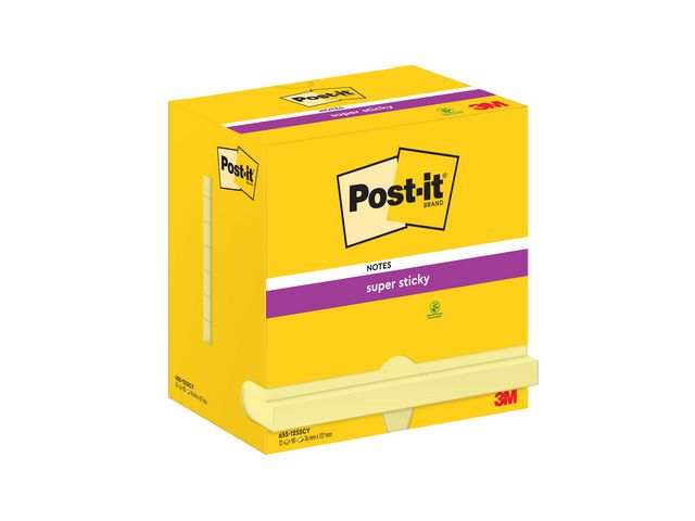 Post-it® Notes SuperSticky 76x127mm gul, fp om 12 st