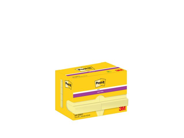 Post-it® Notes SS 47x47mm gul, fp om 12 st